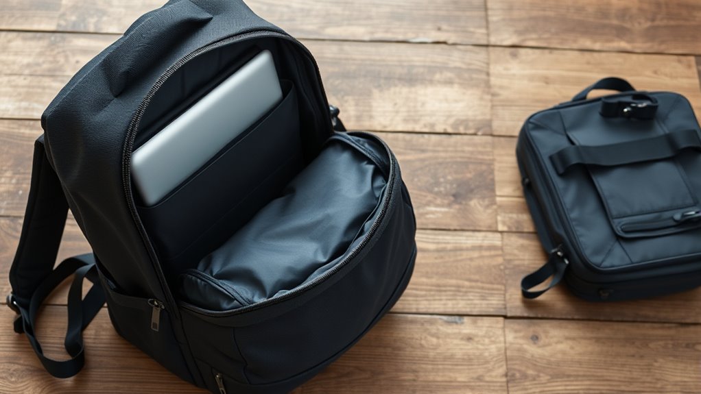 laptop compartment organization and security