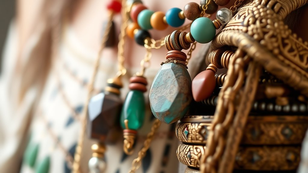 layer diverse earthy jewelry
