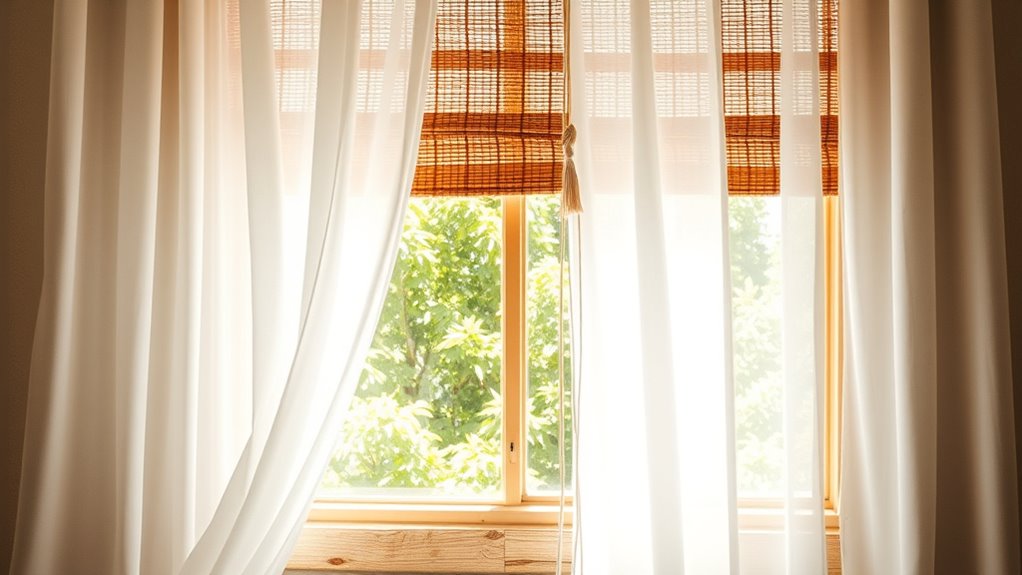 layered boho window decor