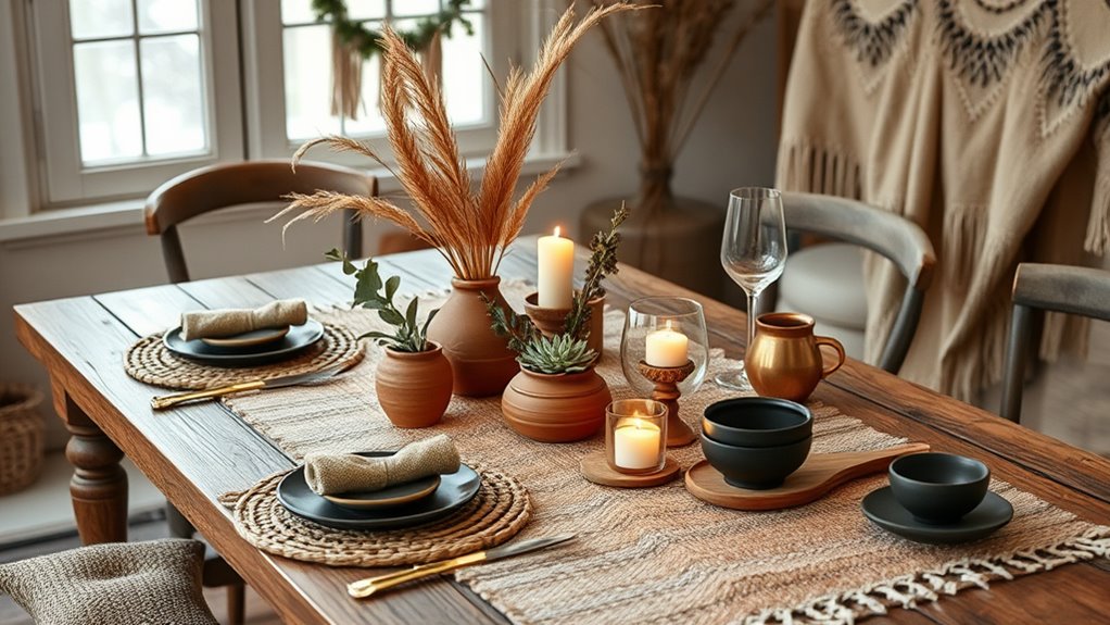 layered textures natural accents