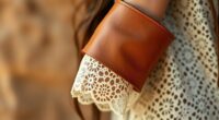 leather and lace contrast