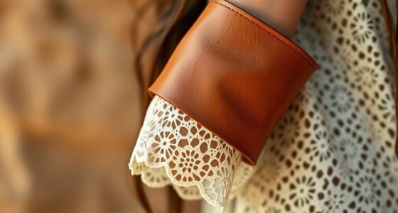 leather and lace contrast