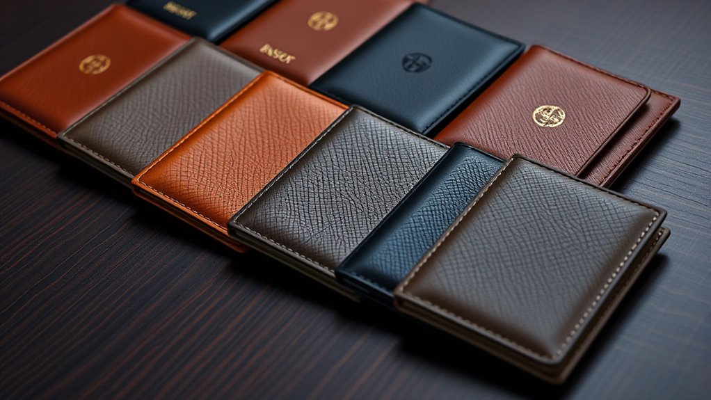 luxury leather passport sets