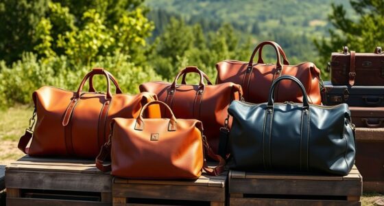 luxury leather travel bags