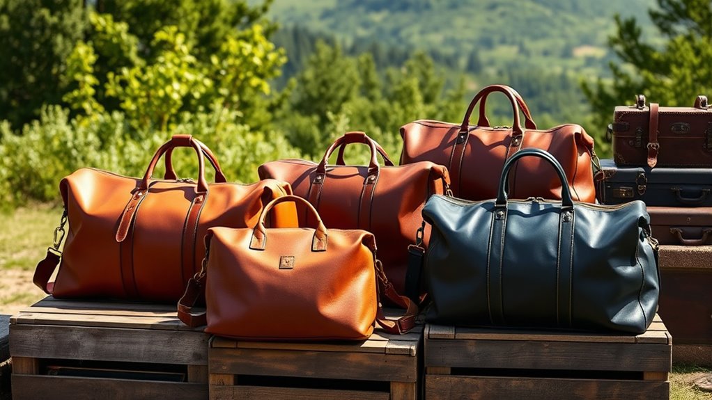 luxury leather travel bags
