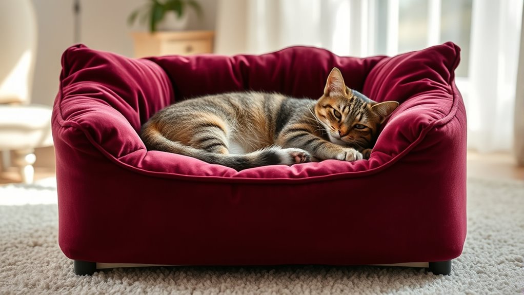luxury orthopedic cat beds