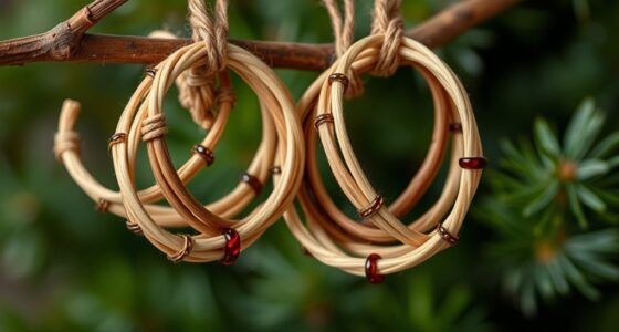 natural fiber bead ornaments