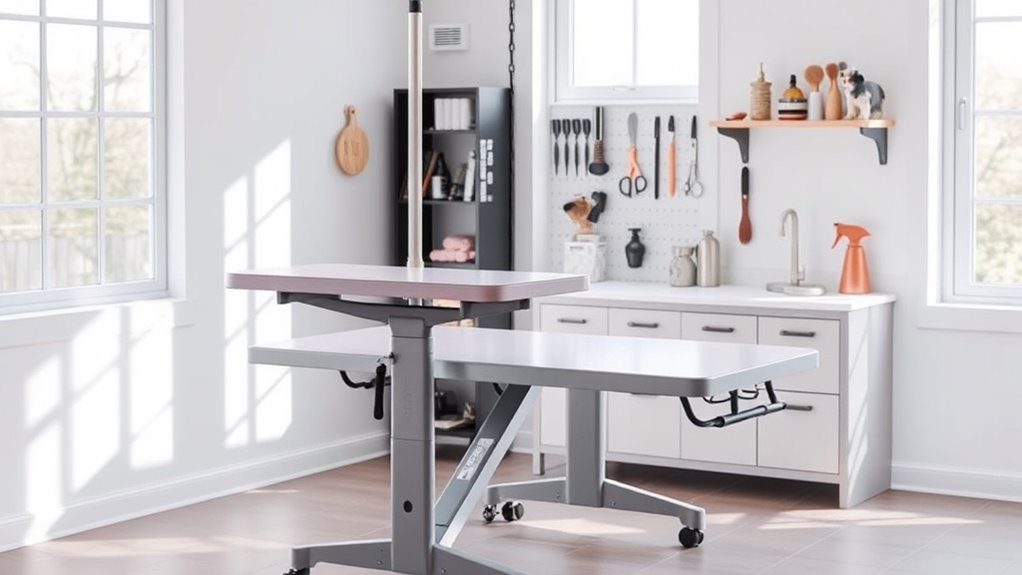 pet grooming table features