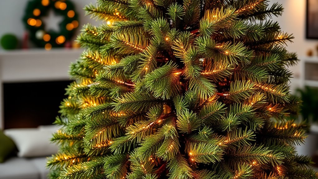 realistic pre lit christmas trees