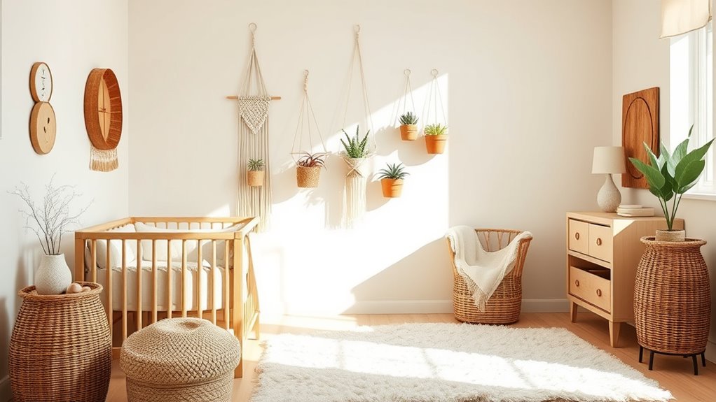 textile textures enhance boho nursery