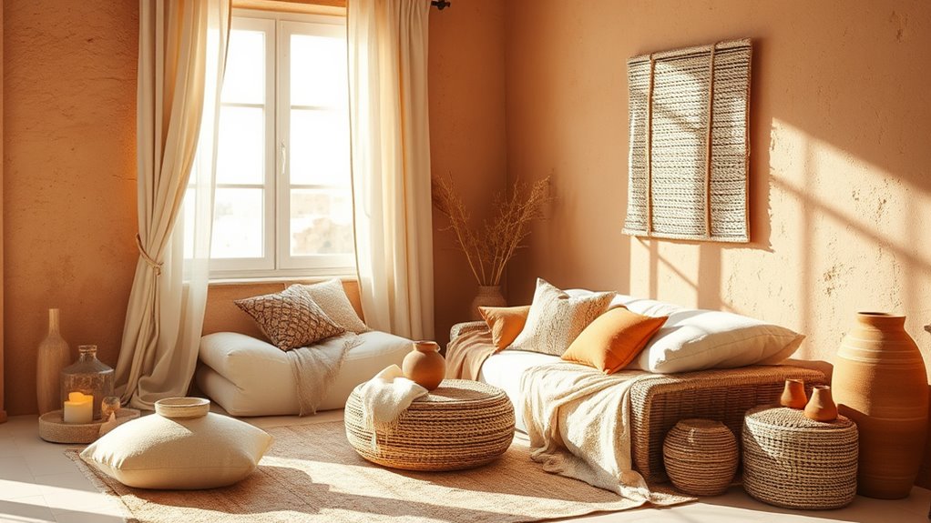 warm earthy textured decor