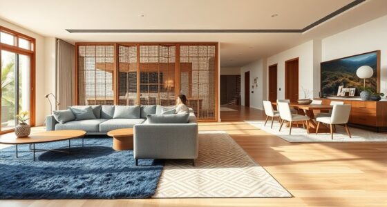 zoning with rugs screens