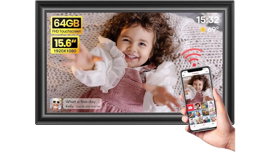 15 6 inch wifi digital frame