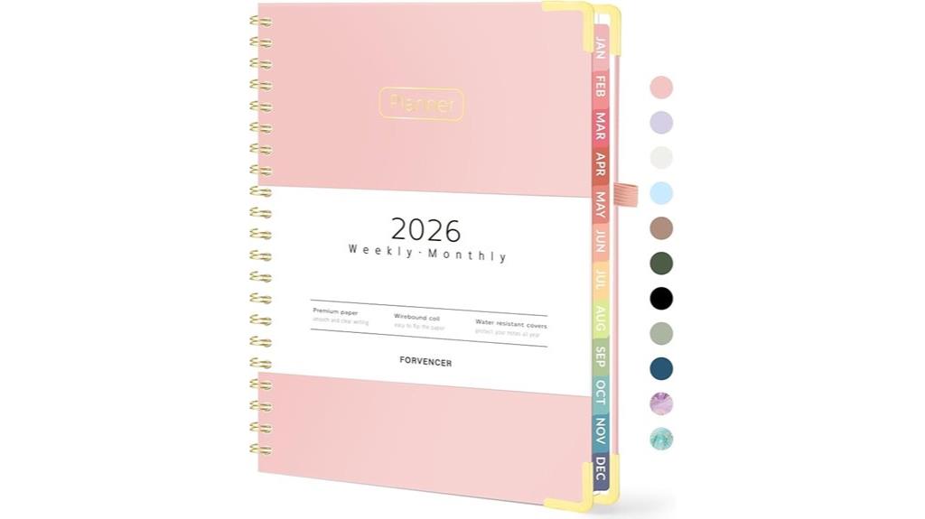 2026 pink weekly planner