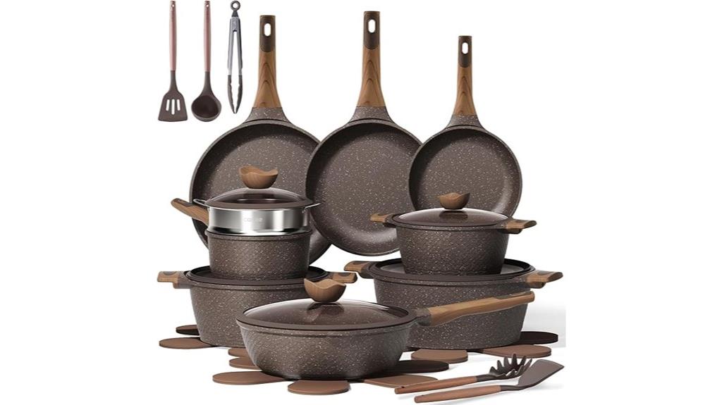complete 26 piece non stick set