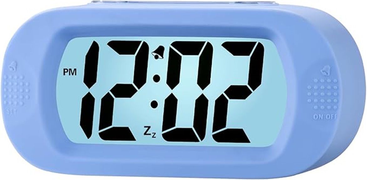 kids digital clock with light