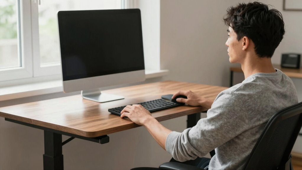 adjust desk for comfort
