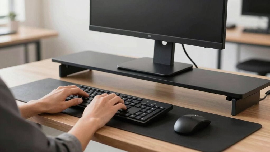 adjust desk height and ergonomics