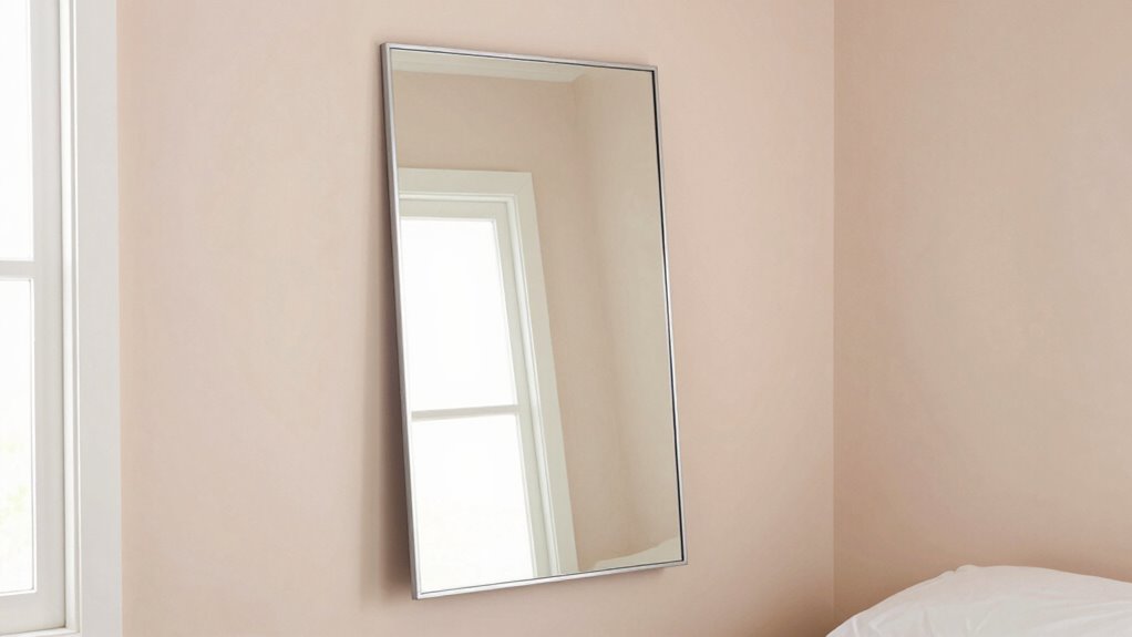 avoid mirror cluttering small spaces