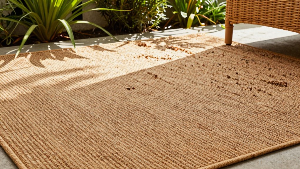 avoid moisture absorbing fading rugs