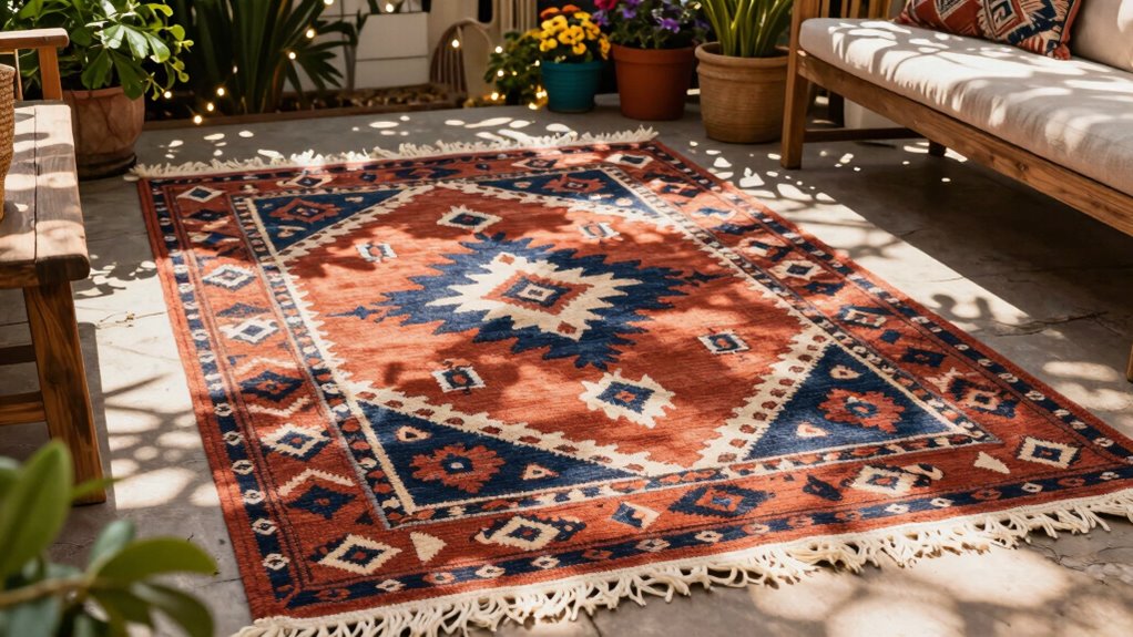 durable stylish easy maintenance outdoor rug