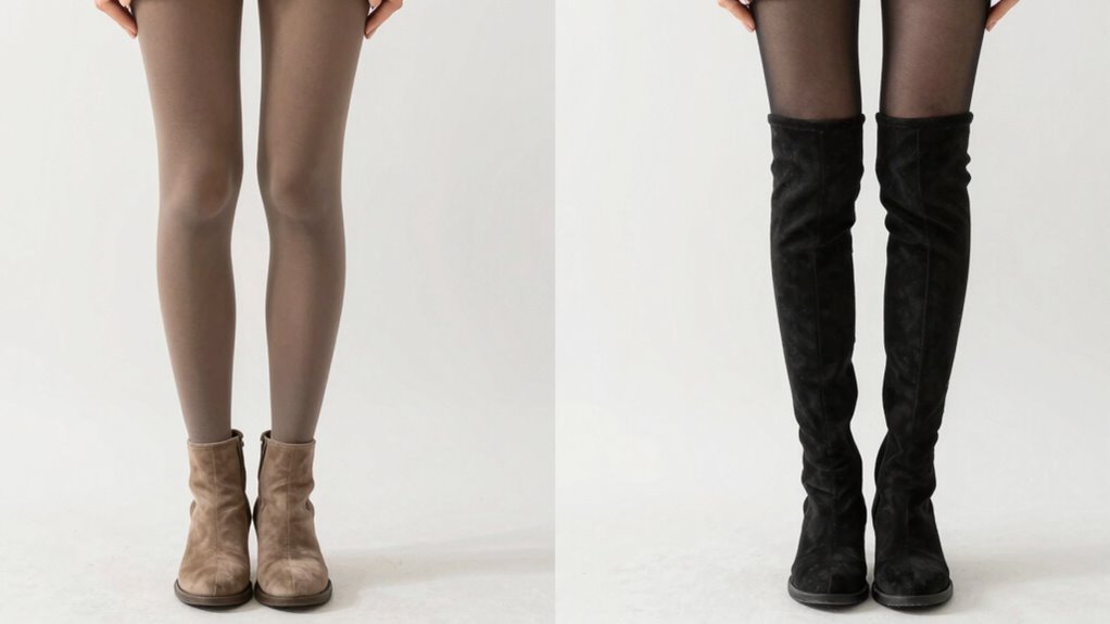 knee high boots elongate legs