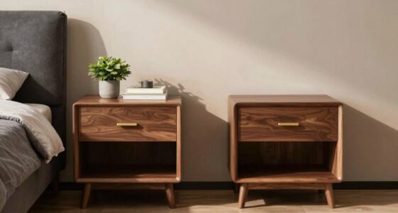 optimal nightstand height storage