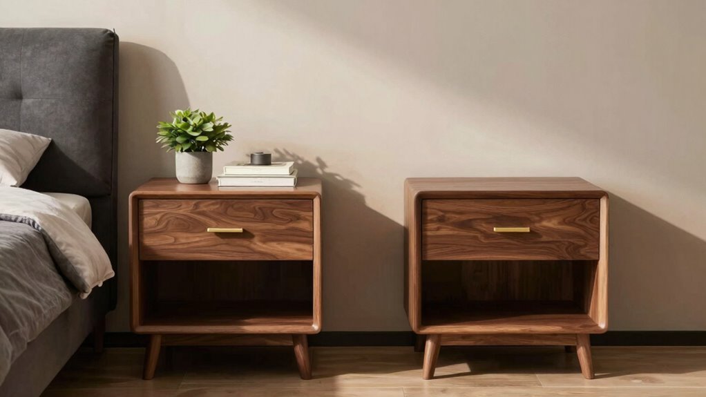 optimal nightstand height storage