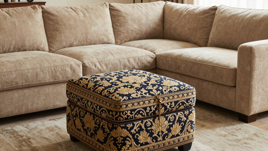 ottoman size for sofa