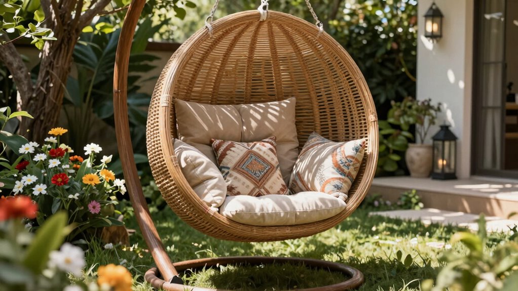 outdoor boho egg chair selection