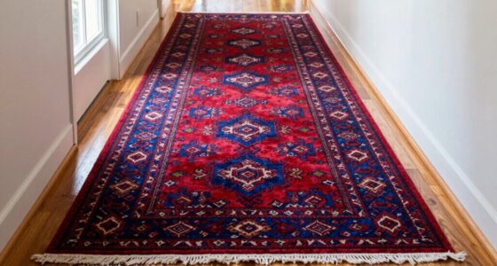 proper runner rug spacing