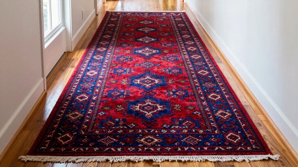 proper runner rug spacing