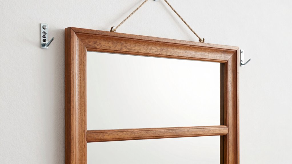 secure heavy mirror installation