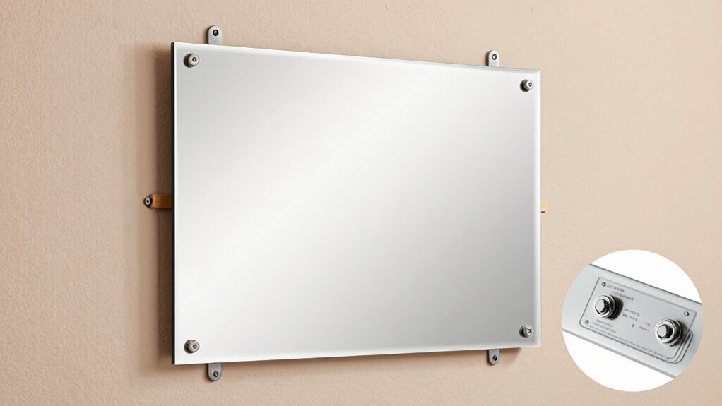 secure heavy mirror properly