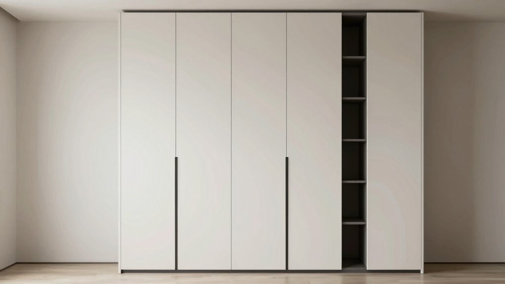 slim minimalist wardrobe design