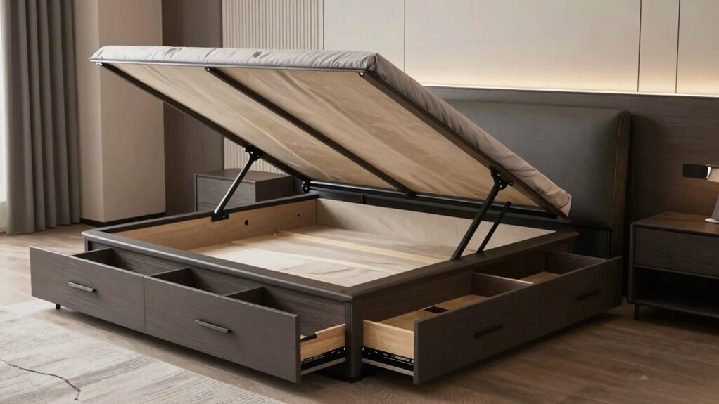 storage beds organization and accessibility