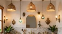 top boho bathroom lighting