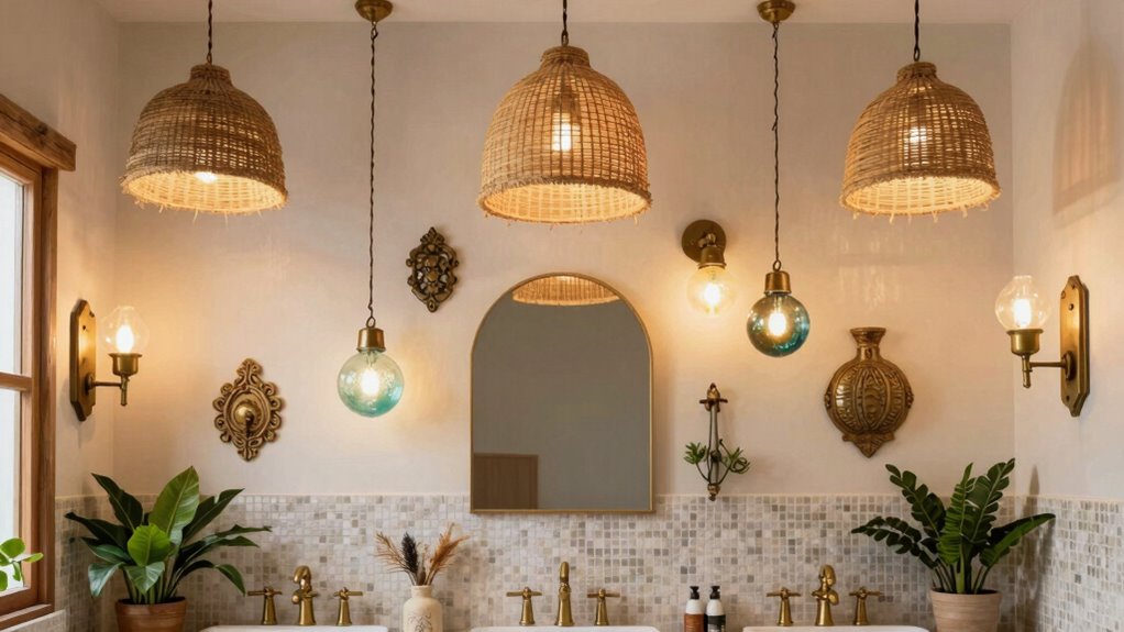 top boho bathroom lighting