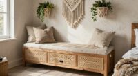 top boho bedroom storage benches