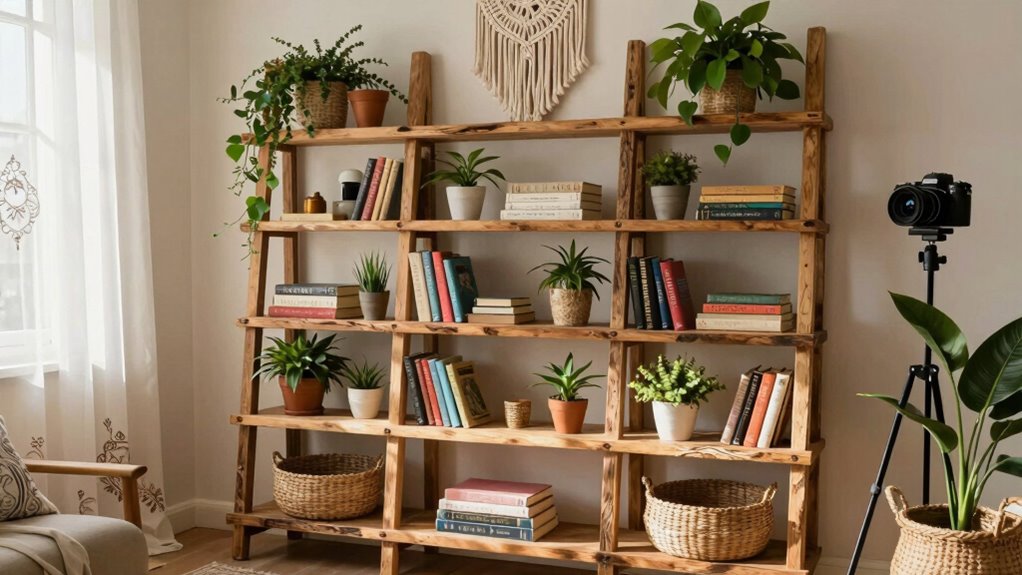 top boho ladder shelves