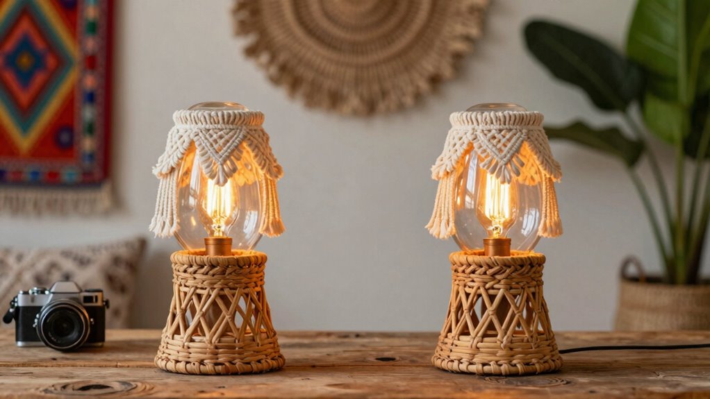 top boho lamp pair