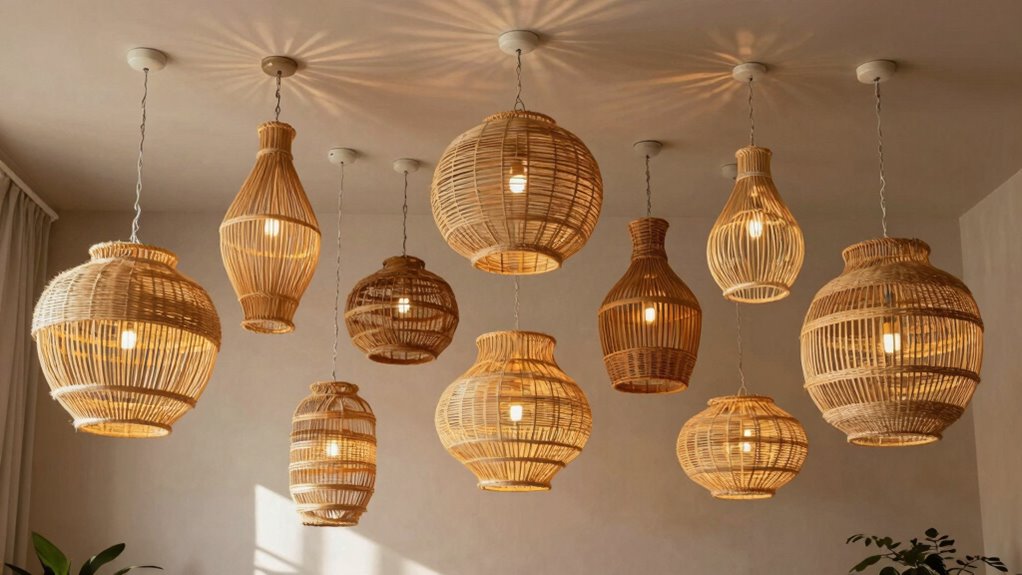 top boho rattan chandeliers