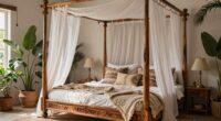 top boho wooden canopy beds
