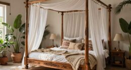 top boho wooden canopy beds