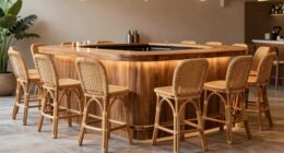 top rattan bar stool sets