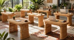 top rattan desk boho styles