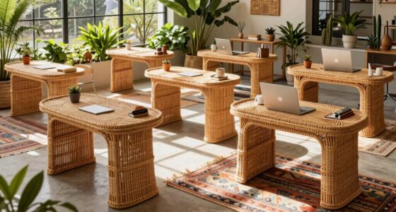 top rattan desk boho styles