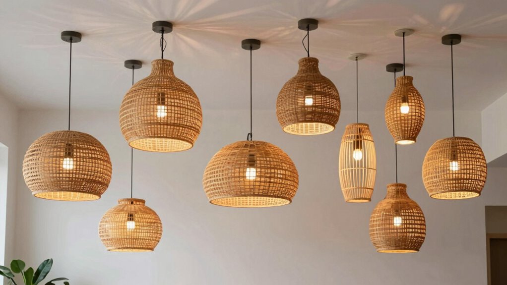 top rattan pendant lights