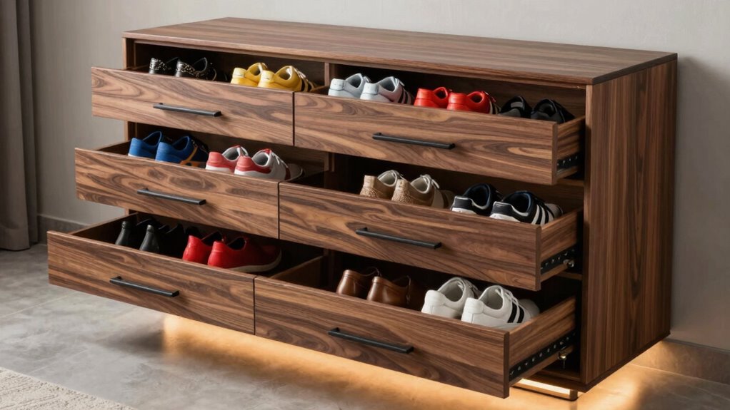top shoe cabinet designs