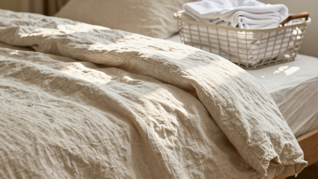 wash linen sheets weekly